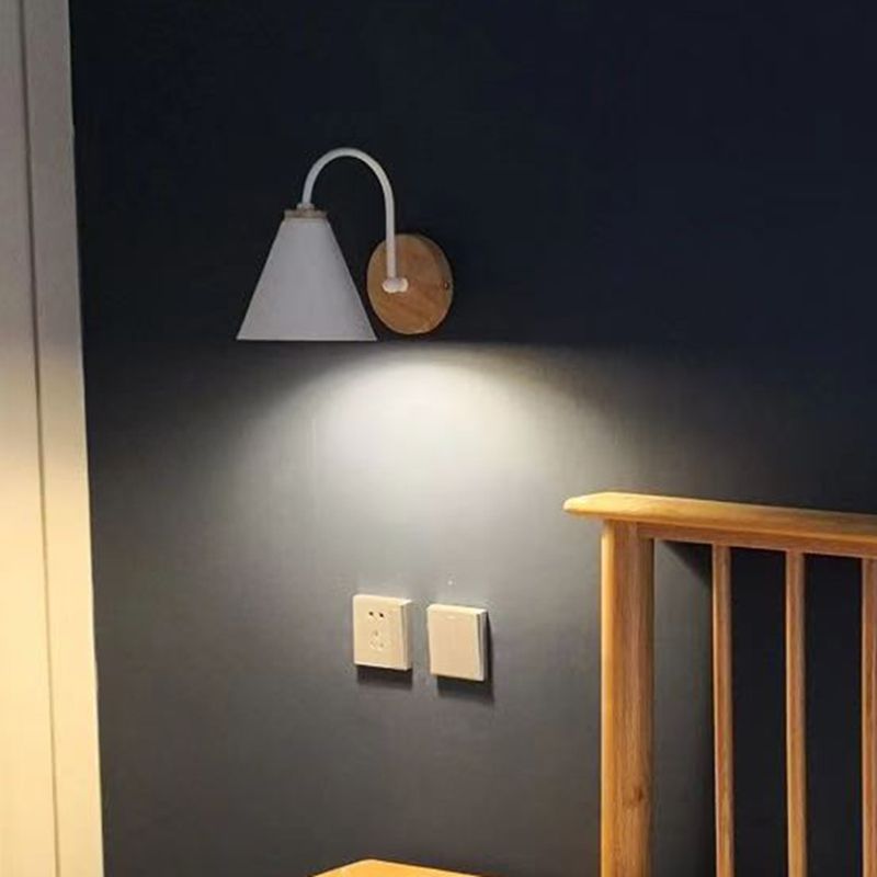 Metal Geometric Shape Wall Lights Industrial Style 1-Light Wall Light Sconce