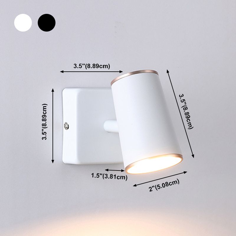 Contemporary Style Cylinder Wall Mounted Light Metal 1 Light Wall Mounted Lamp