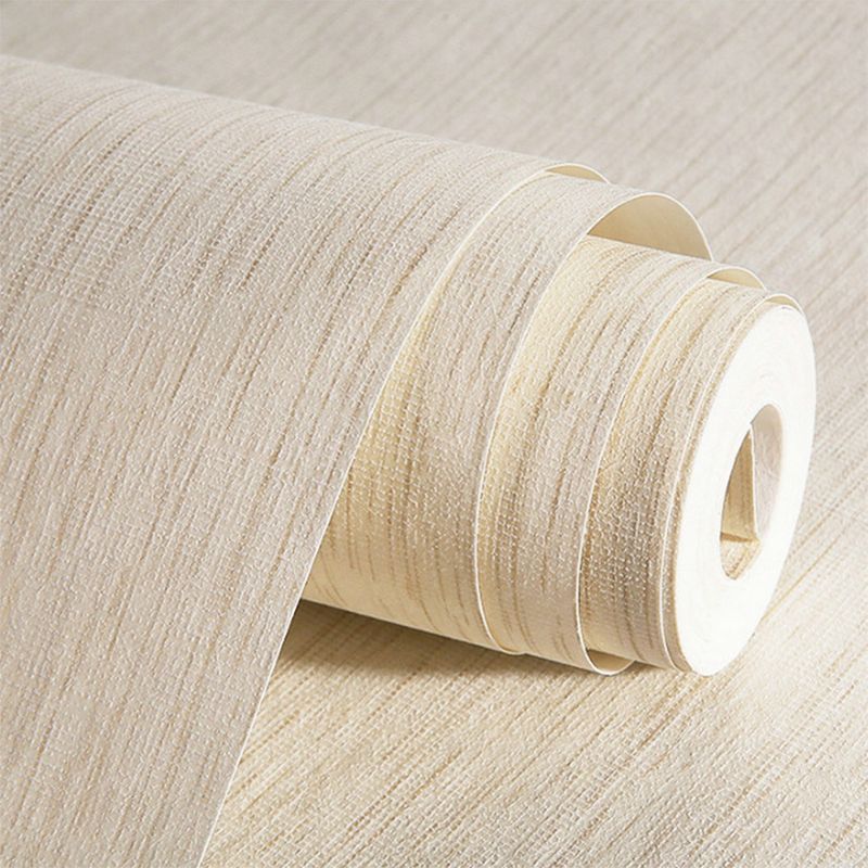 Modern Textured Stripe Wallpaper Stain-Resistant Non-Pasted Wall Covering, 33-foot x 20.5-inch