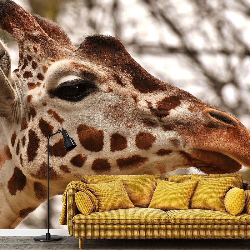 Cute Giraffe Wallpaper Mural Decal Customized Modern Wall Covering for Bedroom