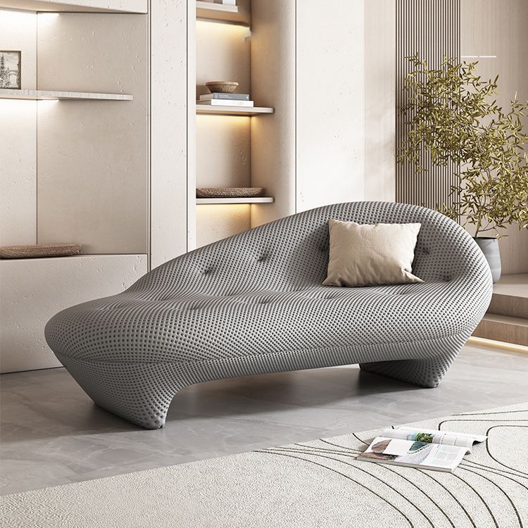 Modern Style Pine Chaise Solid Color Lounge Chair with One Arm