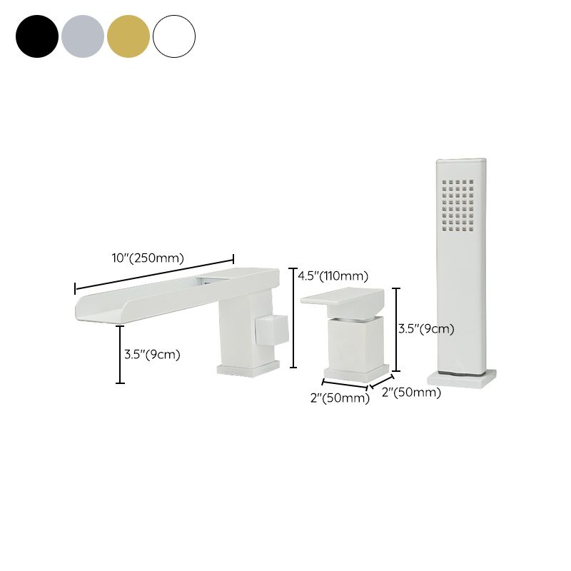 Deck Mounted Bathroom Faucet Modern Style Copper Bathroom Faucet