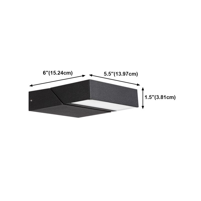 Modern Aluminum Wall Light Cube Black Rotatable LED Wall Washer for Outdoors