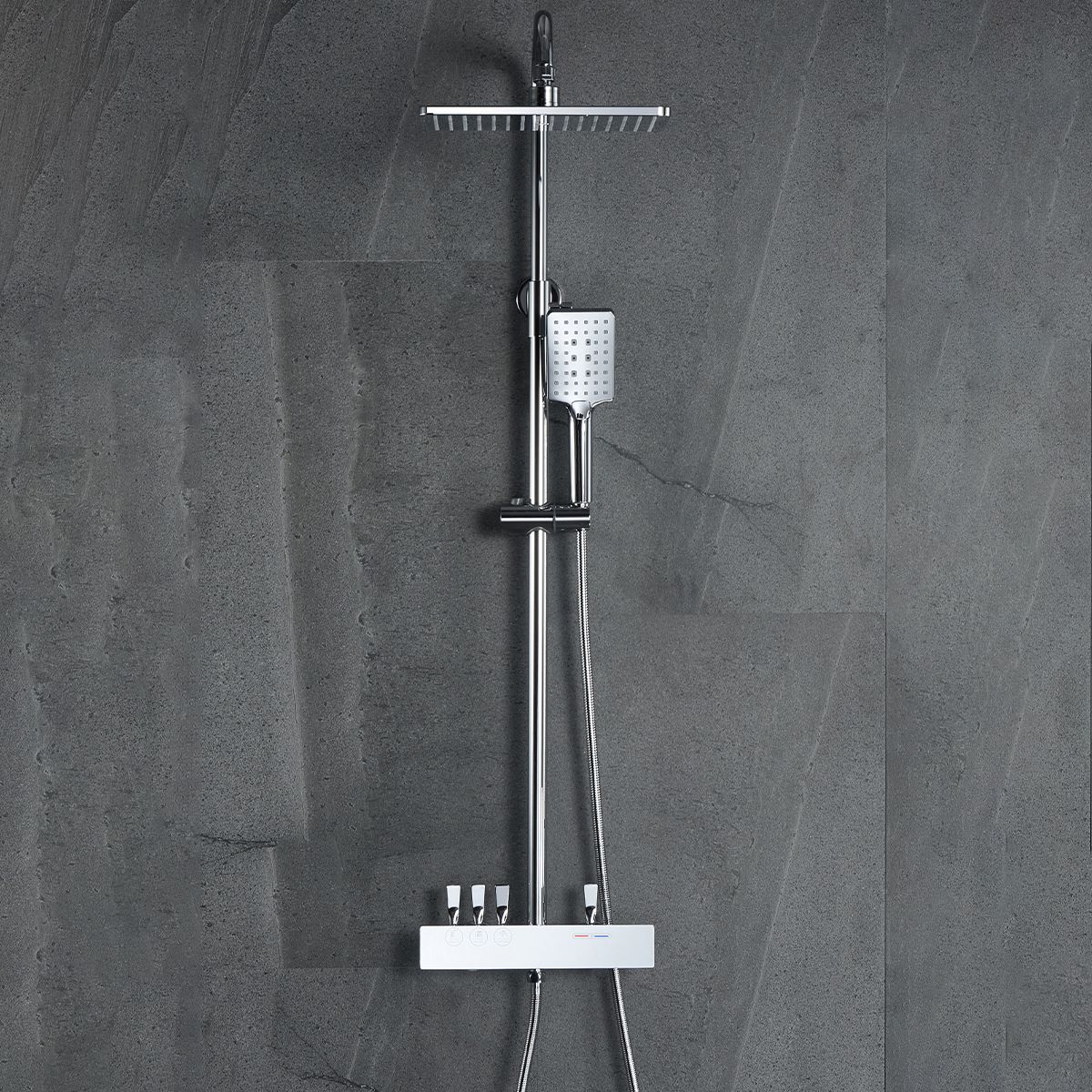Modern Shower Trim Brass Slide Bar Included Adjustable Shower Head Shower System