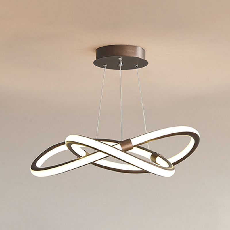 Metal Spiral Pendant Lighting Fixture Simple Style LED Hanging Pendant Light
