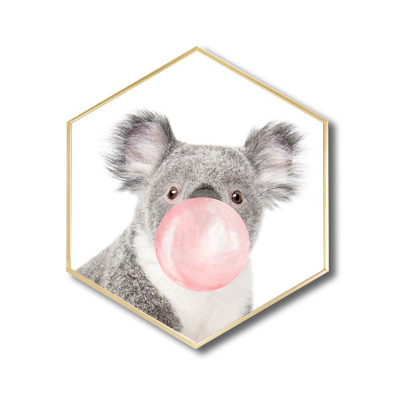 Canvas Textured Painting Kids Style Ballon and Animal Wall Decor, Multiple Sizes