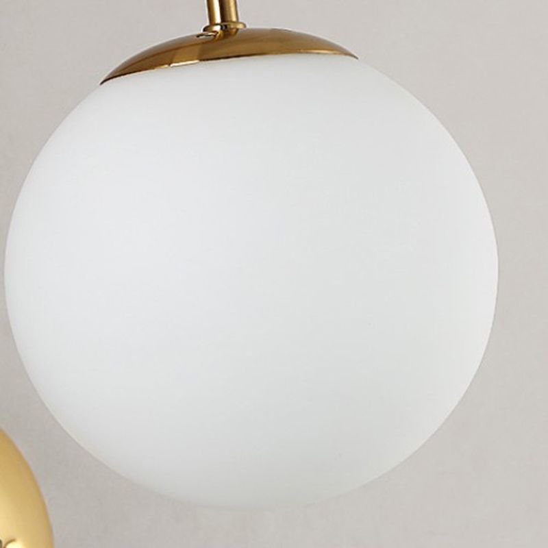 Modern Style Global Wall Light Glass 1 Light Sconces in Gold for Bedroom