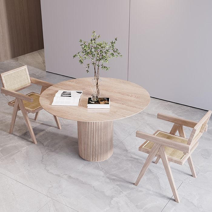 Simplicity Round Dining Site Table Pine Solid Wood Dining Room Home Furniture