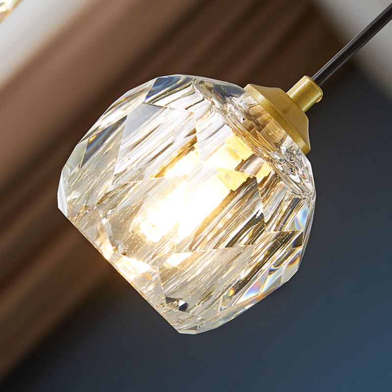 Crystal Sphere Down Lighting Pendant Modern Style Suspension Pendant Light in Gold