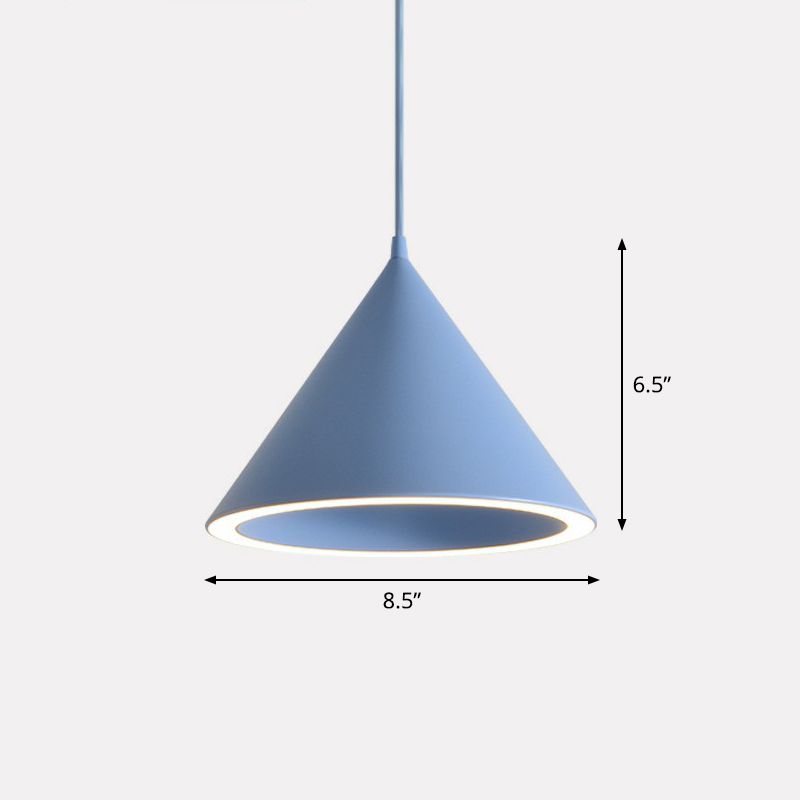 Aluminium Conic Pendant Light Nordic Style LED Plafond plafond pour salle à manger