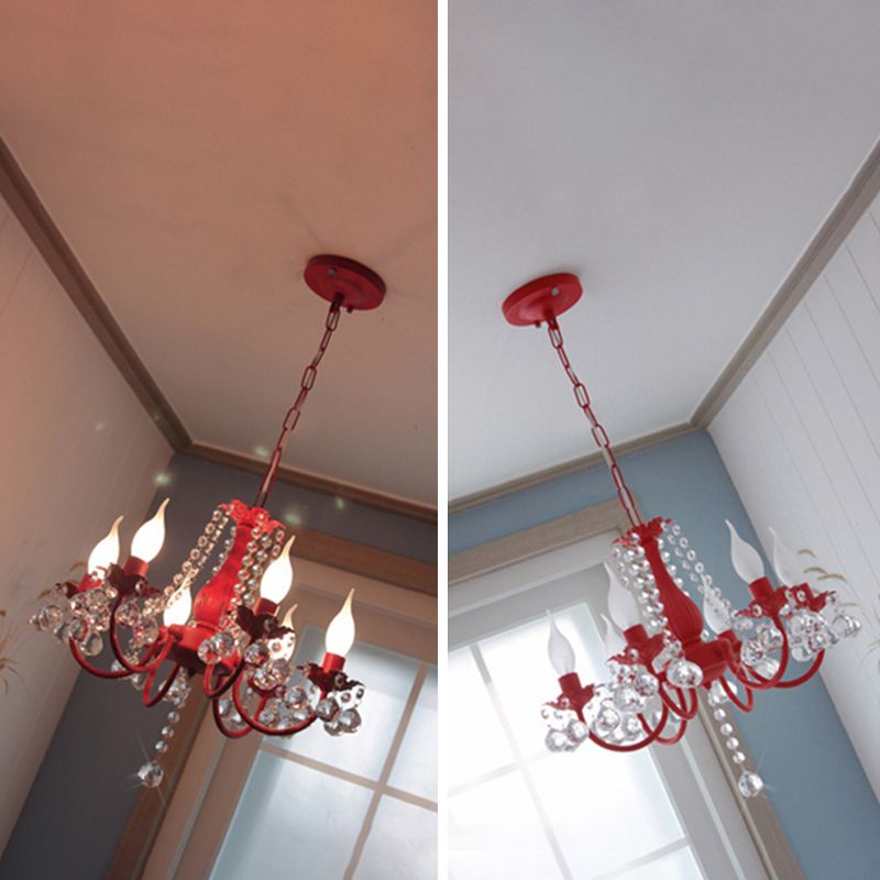 Traditional Unique Chandelier Lights Crystal 6-Light Pendant Light Fixtures