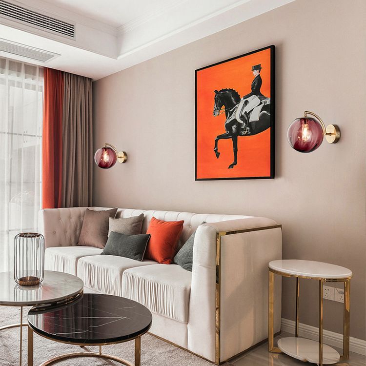 Moderne Simplicity Globe Wandmontierte Leuchtenmontage Glasmontage Leuchte für Wohnzimmer
