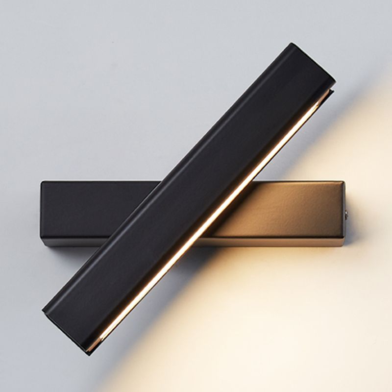 Square Shade Metal Wall Sconce Modern Style Single Light Wall Mount Light