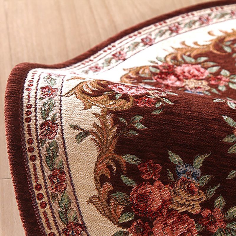 Classic Traditional Rug Multi Color Floral Carpet Washable Pet Friendly Non-Slip Rug for Bedroom