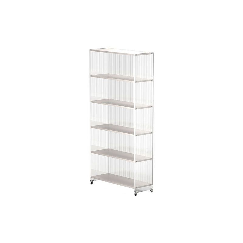 Contemporary Closed Back Bookshelf Acrylic Bookcase for Home Office