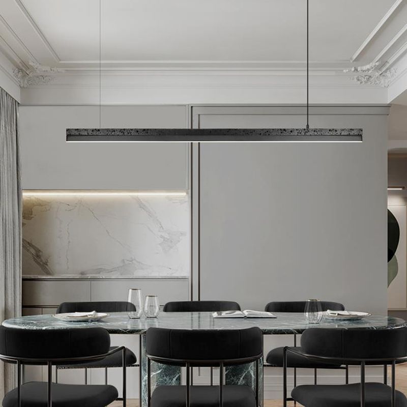 Contemporary Hanging Light Linear Stone Island Light Fixture for Dining Room