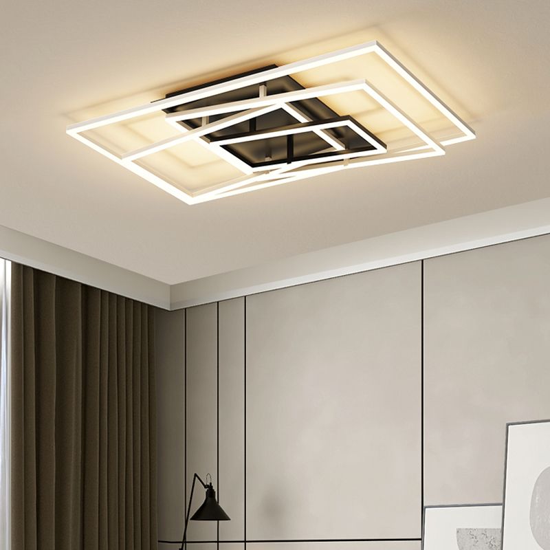 Lampada a filo contemporaneo geometrico 4 lampade a filo in metallo in metallo in nero