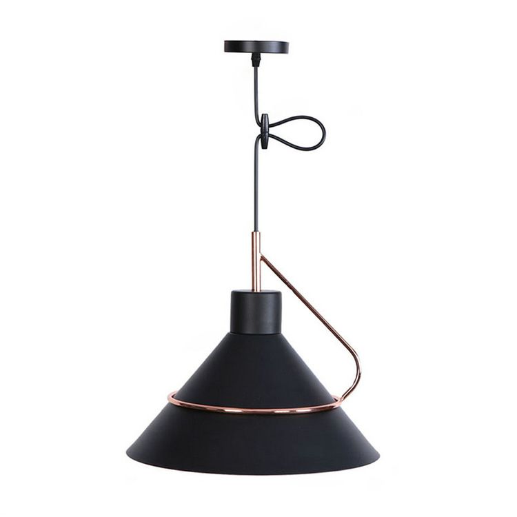 Metalen kegel mini 1-licht hanger lamp 9,8 "brede industriële stijlverlichting voor gang voor gangpad