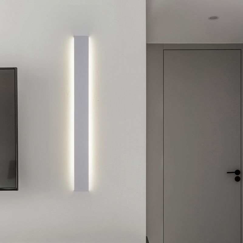 Rectangle Shaped Indoor Wall Mount Light Fixture Modern Style Metal LED Wall Sconce