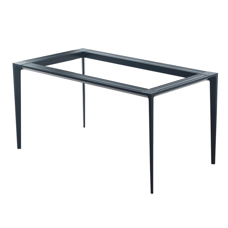 Contemporary Style Dining Site Table Rectangle Stone Furniture with 4-foot