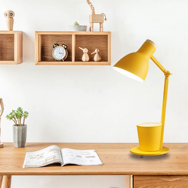 Lámpara de mesa de mesa de timbre de estilo moderno Luz de mesa de una sola luz de metal