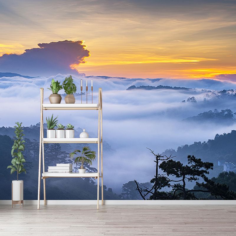 Customized Modern Sky Wall Mural Moisture Resistant Wall Covering for Sleeping Room