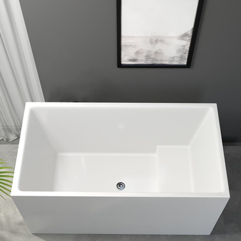 Modern Soaking Freestanding Bath Tub Acrylic Bathroom Bathtub in White