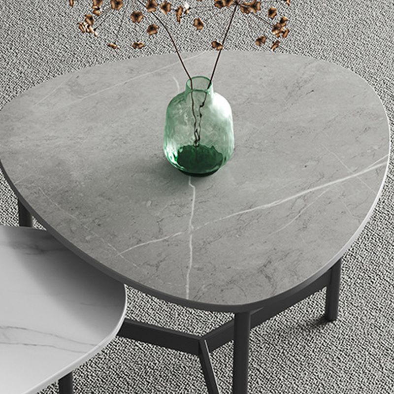 Modern Slate Bunching Tables Free-Form Coffee Table Set with 3 Legs