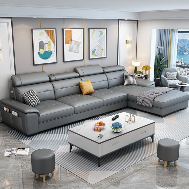 Waterproof Linen Pillow Top Arm Sofa with Adjustable Bolster Pillows and Storage Bag