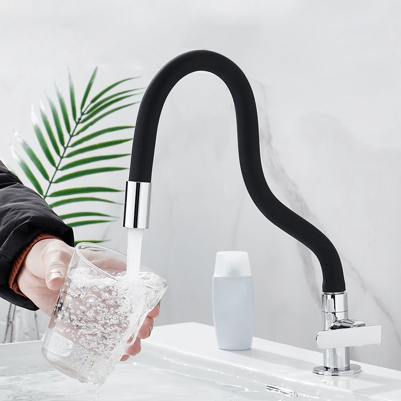 Modern Universal Tube Single Kitchen Faucet High Arc Profile Faucet