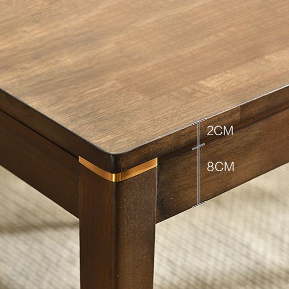 Modern Solid Wood Brown Dining Room Set with Rectangle Table Dining Table Furniture for Home Use