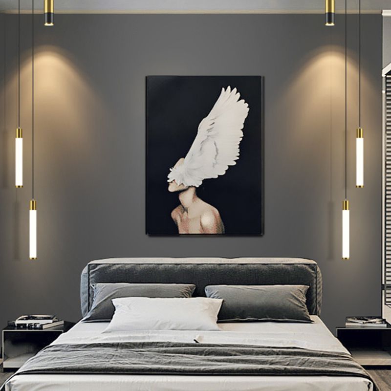 Modern Pendant Light Minimalist Metal Bedroom LED Hanging Light Fixture