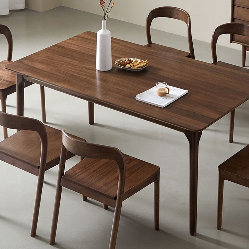 Modern Dining Set 1/3/4/5 Pcs Rectangle Solid Wood Dining Table and Chairs