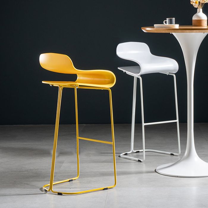 Low Back Footrest Bar & Counter Stool Modern Indoor Acrylic Counter Stool