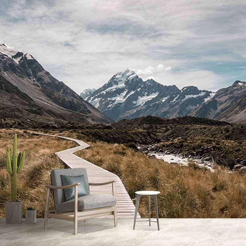 Environmental Photography Mural Wallpaper Mountain Range Indoor Wall Mural