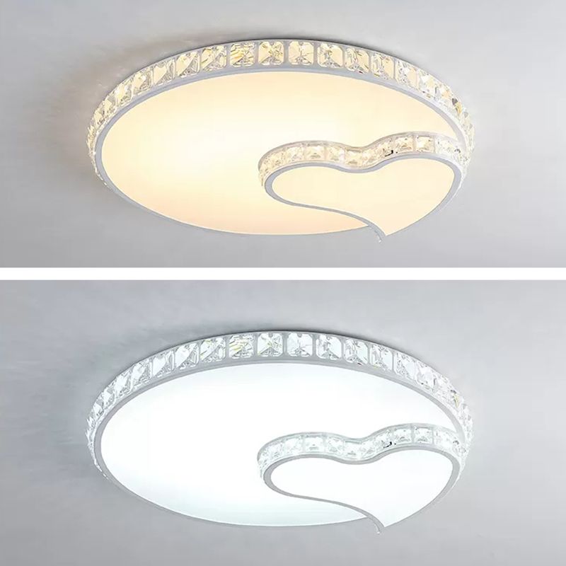 Geometrische Kristall Deckenmontage Leuchte Zeitgenössische LED Weiß Unterputz Deckenleuchte