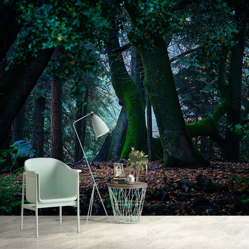 Environment Friendly Resistant Mural Wallpaper Quiet Forest Sleeping Room Wall Mural