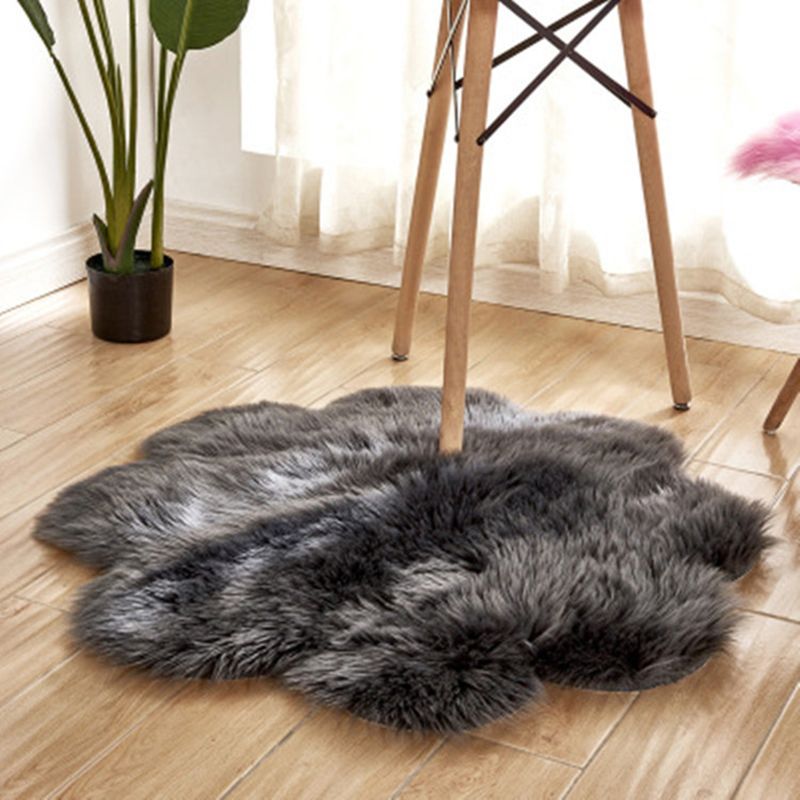 Modern Solid Color Carpet Polyester Carpet Non-Slip Backing Area Shag Rug for Living Room