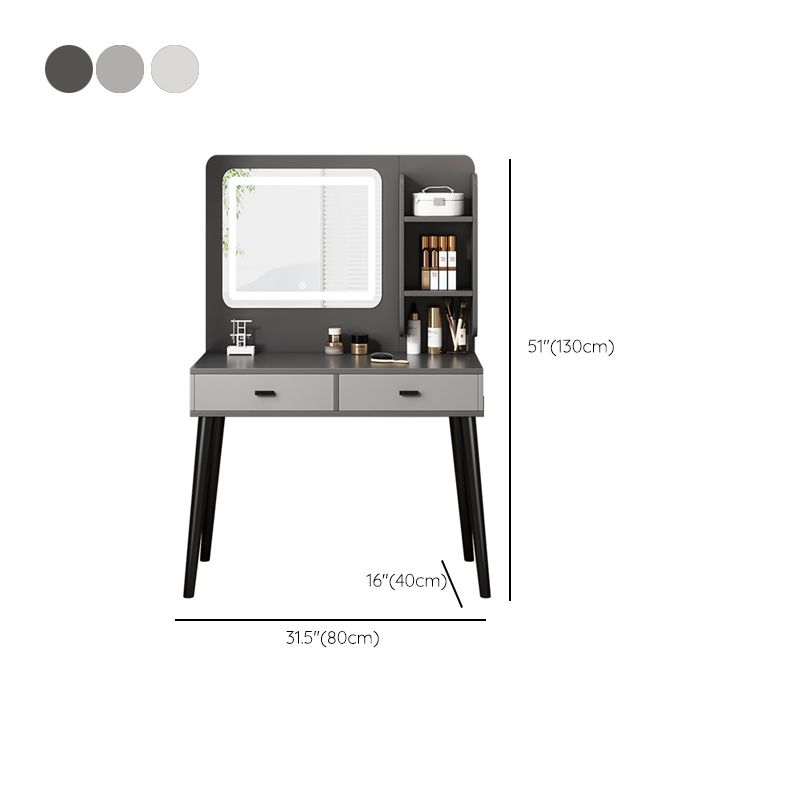 Modern 15.7" Wide Make-up Vanity with Drawer Modern Style Wooden Makeup Table