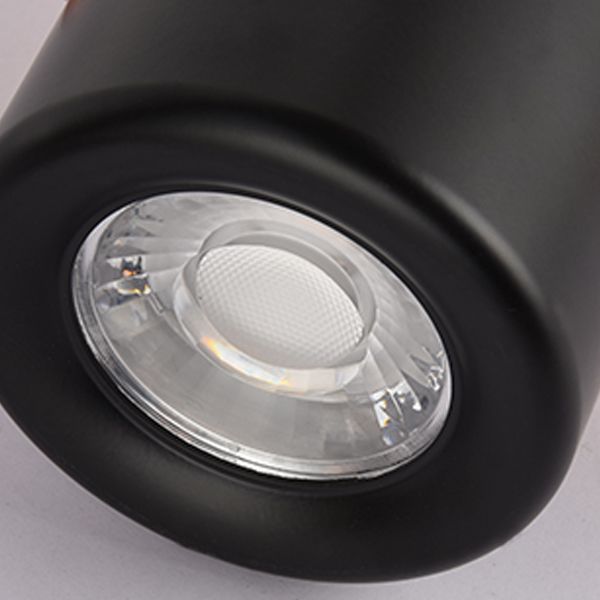 6 Light Cylinder Island Lighting Armaturen zeitgenössische Metal -Inselbeleuchtungsideen in Schwarz