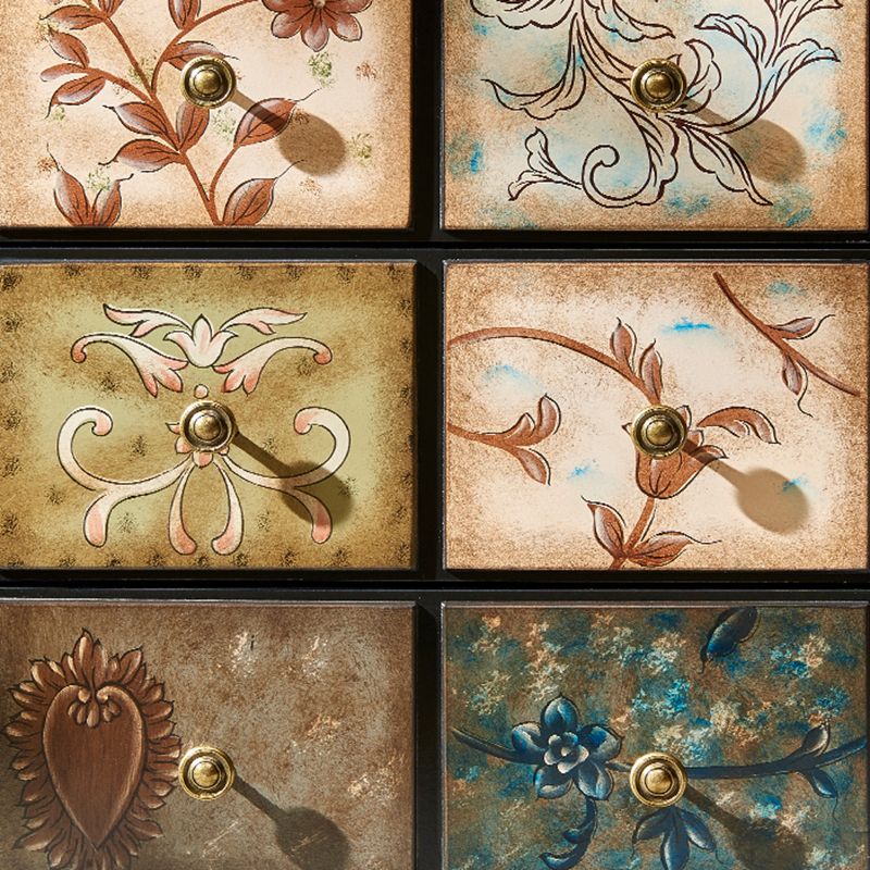 Vertical Traditional Wooden Storage Chest Bedroom Chest with Drawers