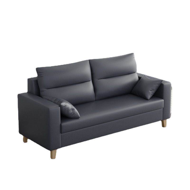 Polish Finish 2-seater Chaise Square Arm Sofa for Bonus Room Apartment