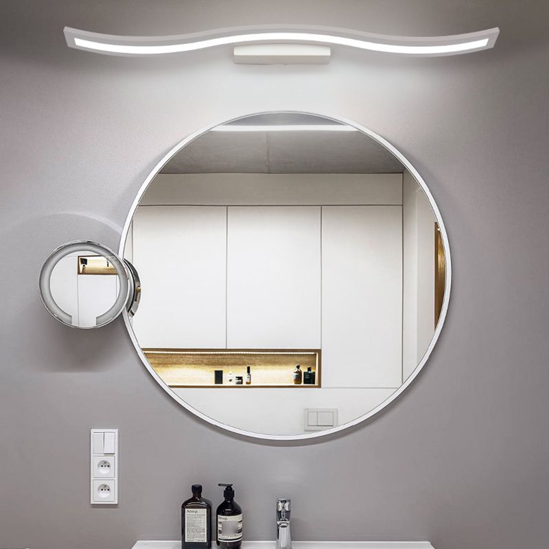 Minimalism 1-Light Wall Sconce Metal Linear Wall Mounted Light for Bathroom