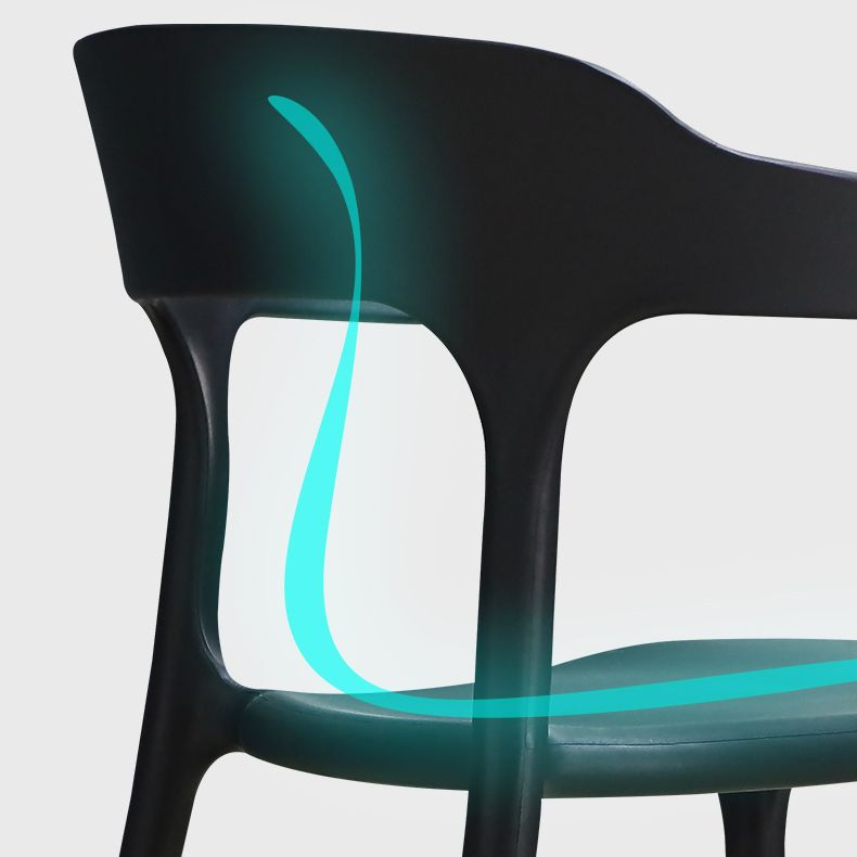 Sillas de comedor plásticas escandinavas sin brazos apilables que cenan la silla lateral