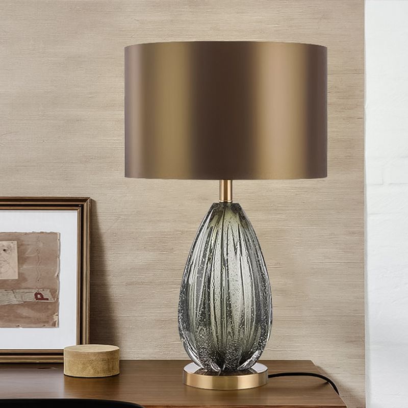 Contemporary Table Lamp 1-Light Green Metal Table Light for Living Room