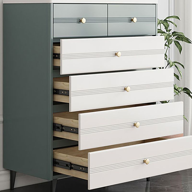 Modern Marble Double Dresser Horizontal Storage Chest for Bedroom