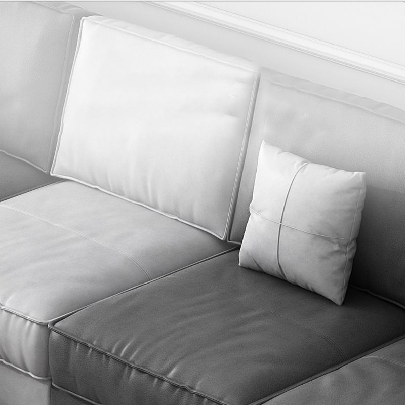 Contemporary Sofa Pillow Top Arm Modular Reversible L-Shape Sectional Couch