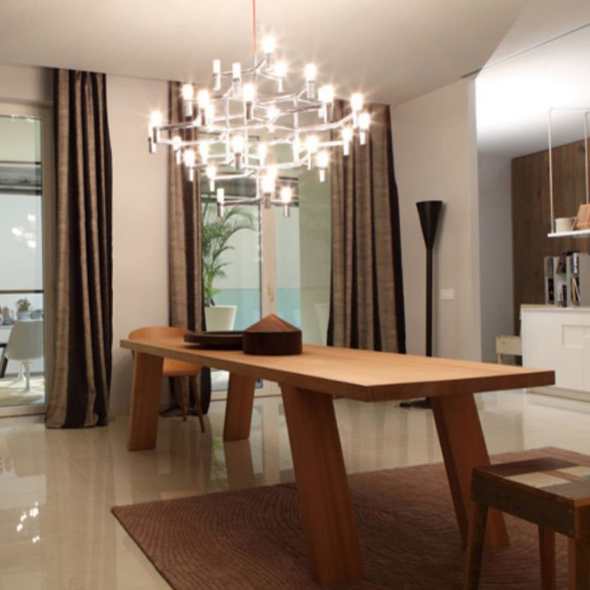 Mesa moderna de madera maciza de fresno para restaurante, mesa de cocina rectangular con 4 patas