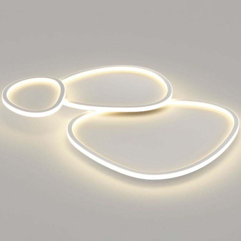 Modern Stye Ceiling Mount Light White LED with Silica Gel Shade for Bedroom