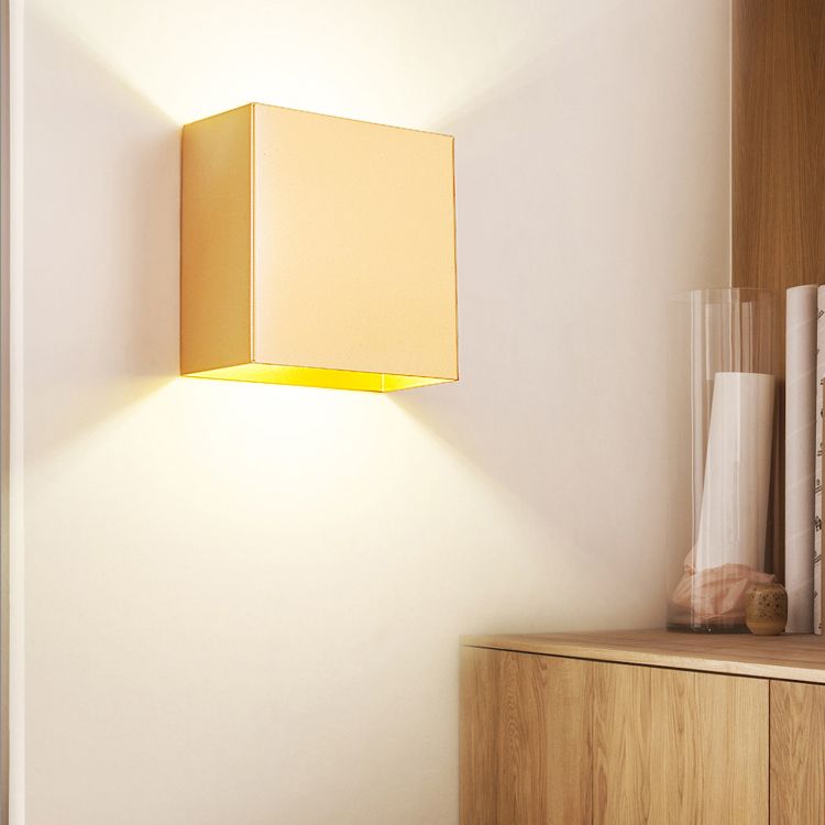 Modern Style Metal Wall Light Geometric 2 Lights Wall Washer for Living Room